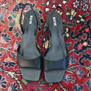 Maeve Black Minimalist Sandals